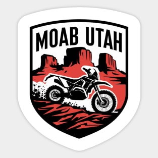 Moab Utah Off Road Motorcycle Sticker